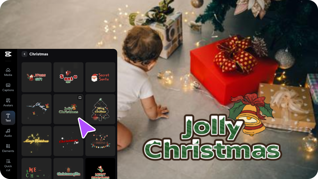 Personalize cada detalhe do seu vídeo de Natal