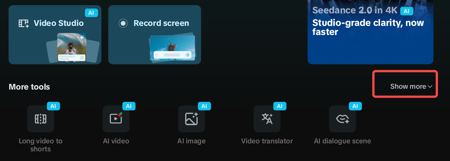 Select "Auto-Clipping" in the template section on the computer end
