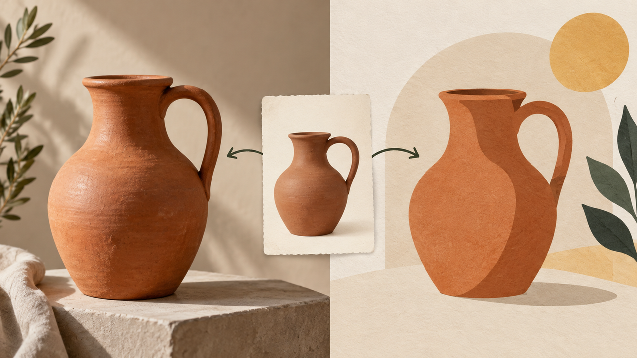 One Reference, Two Styles: Create a Matching AI Photo and Illustration