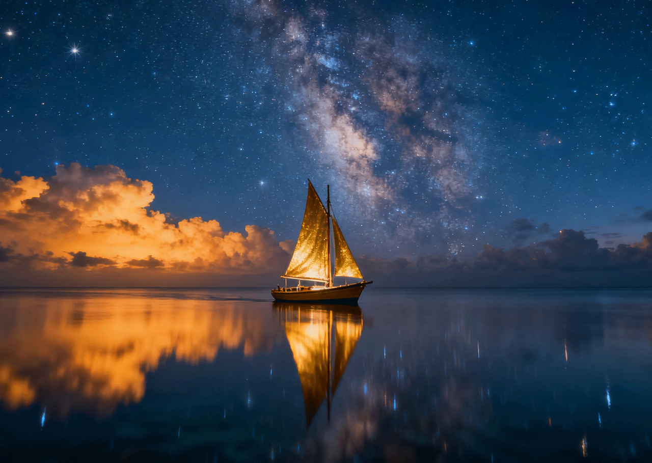 A calm night scene