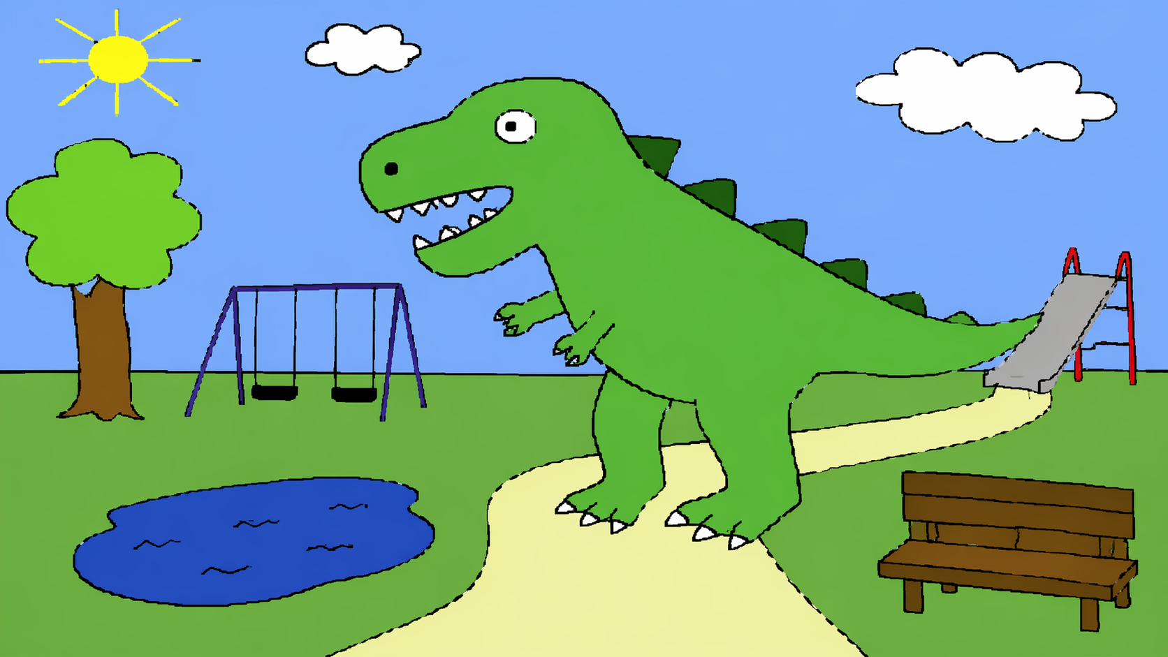 Dreamina ChatGPT MS Paint prompts prompt example 4: Flat Color Food Drawing