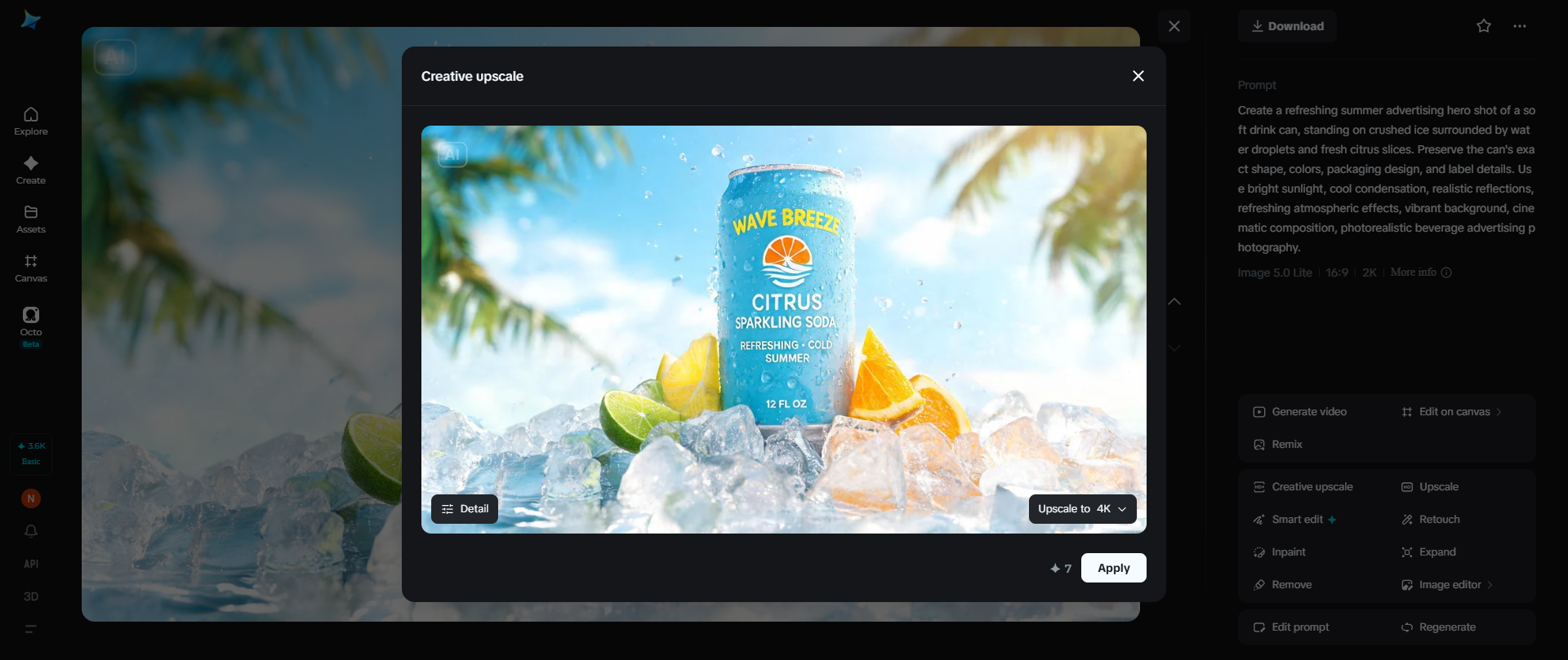 Creative upscale