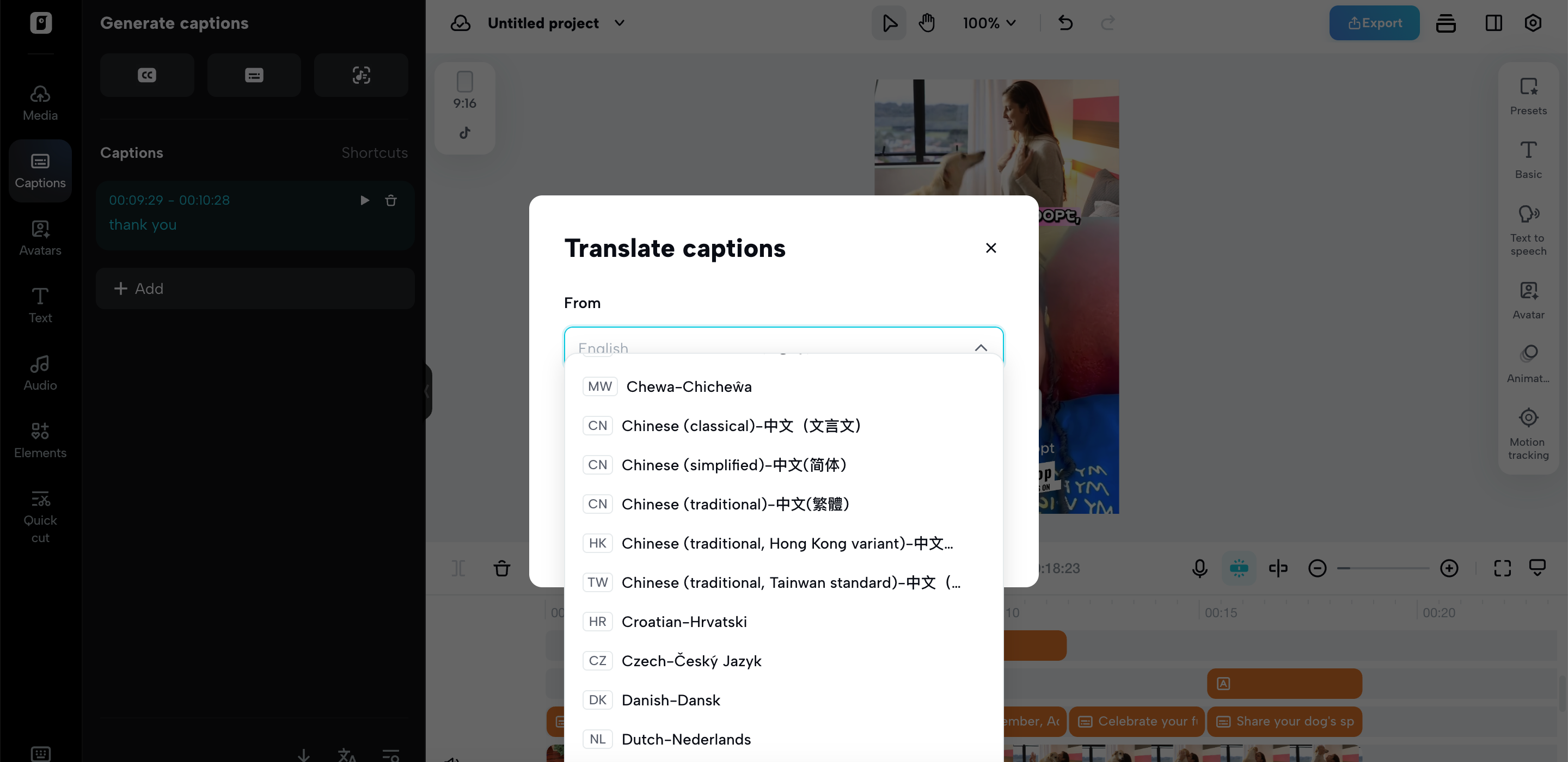 Traduttore video AI con sottotitoli automatici