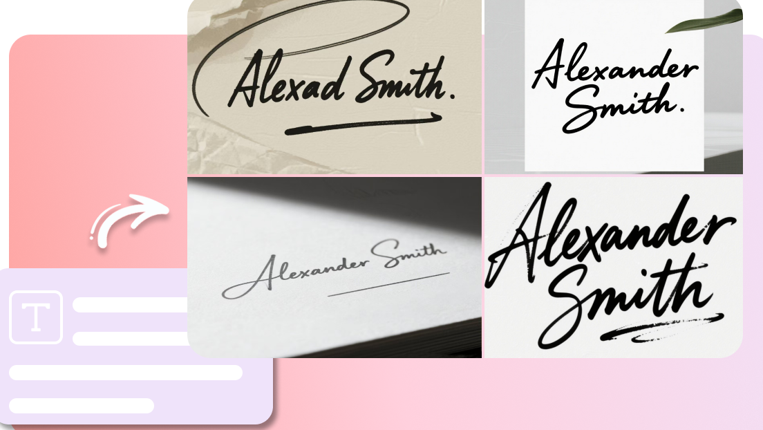 Generate custom signatures with text-to-image creation
