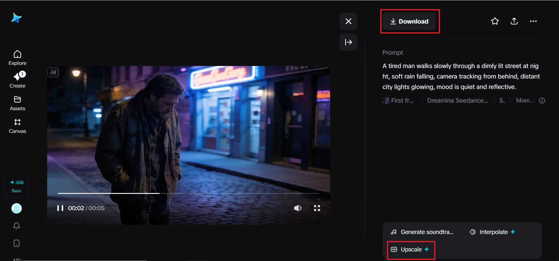 Esegui l'upgrade e scarica il tuo video
