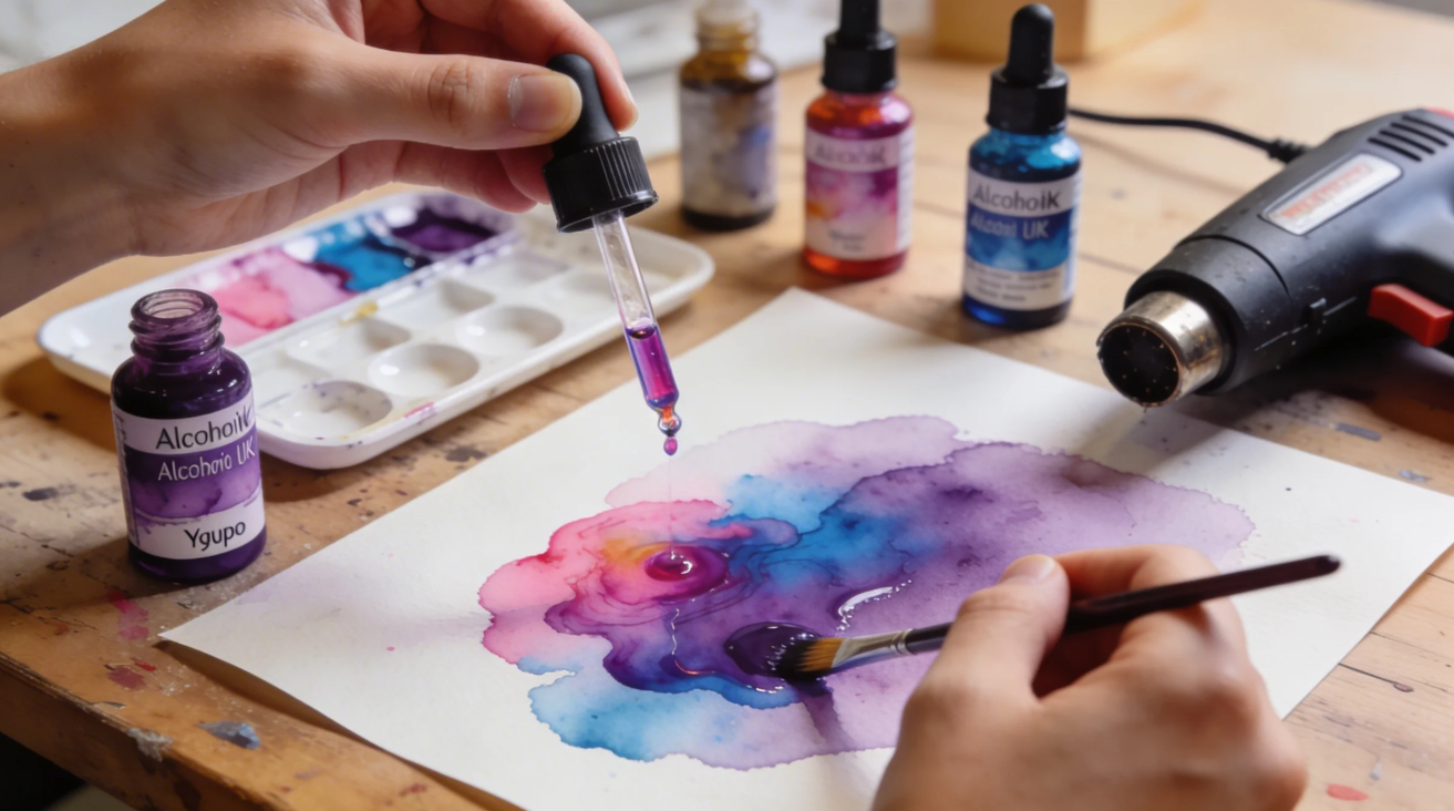 Alcohol-based ink art