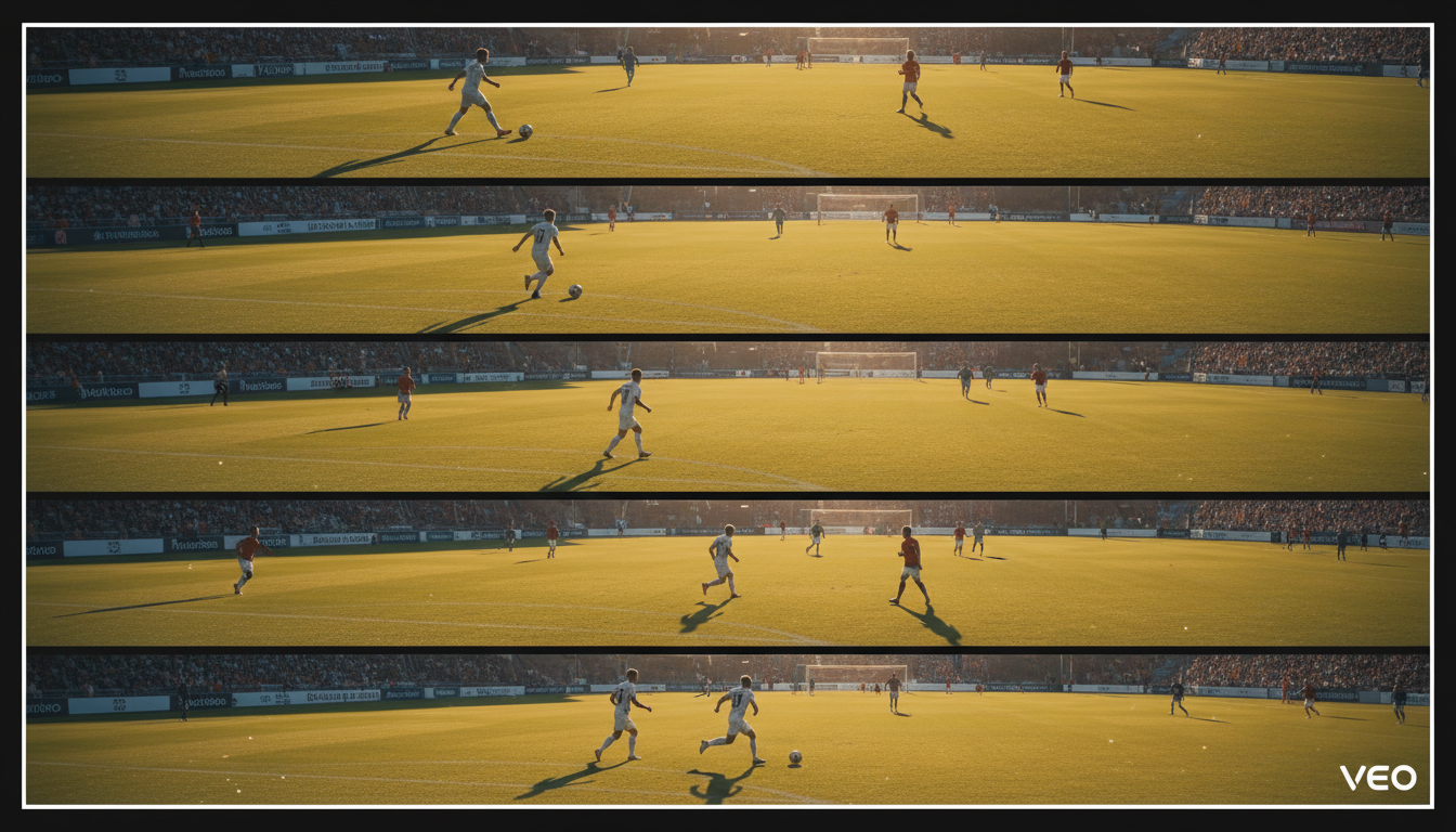 seedance _ vs _ veo _ gallery thumb: erweiterte Long-Shot-Kohärenzsequenzbilder.
