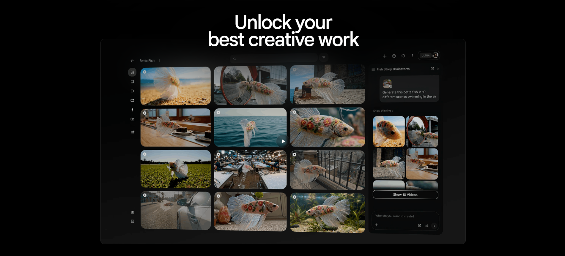 Google Flow AI's creative interface