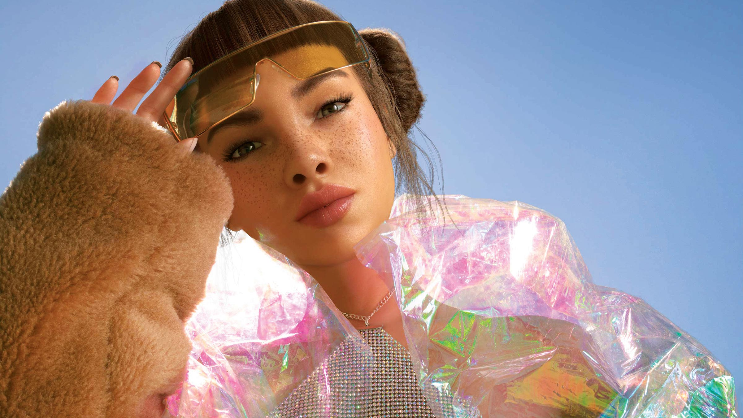 Influențatorul AI Lil Miquela într-o campanie de modă