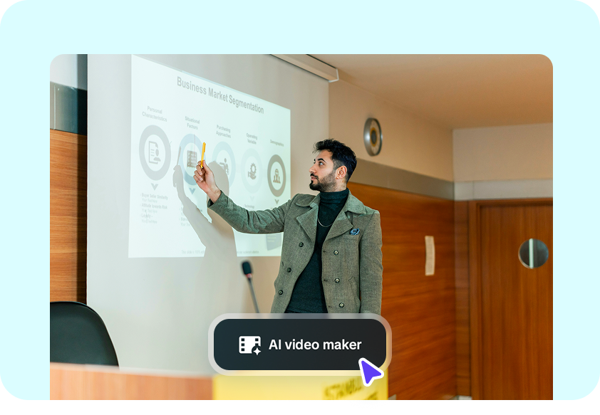 Business presentation videos created with the CapCut free AI video generator