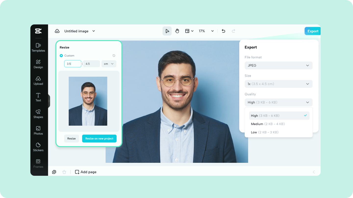 capcut pasaport fotoğraf kompresörü