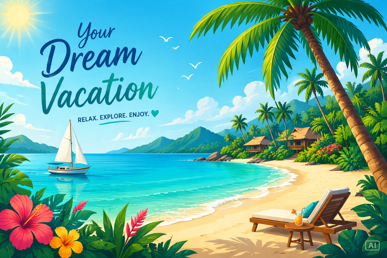All About Me dream vacation slide generated by Pippit