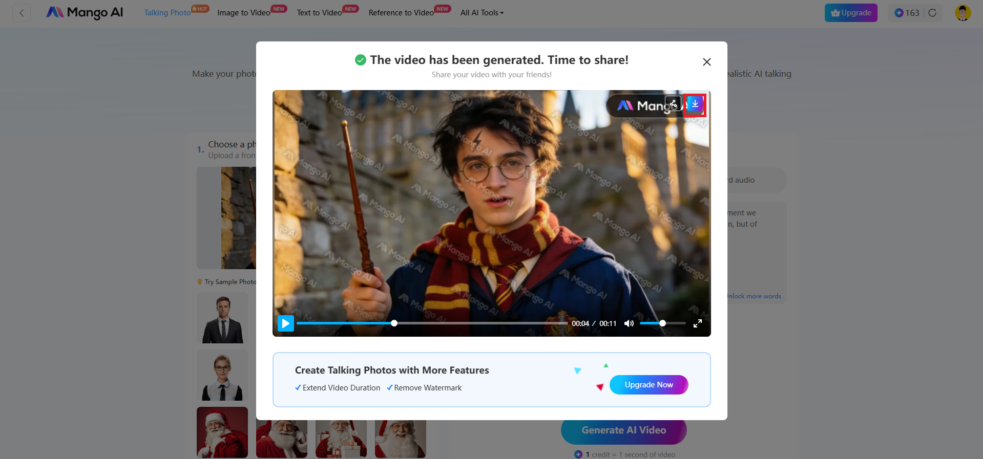 Preview and download the video