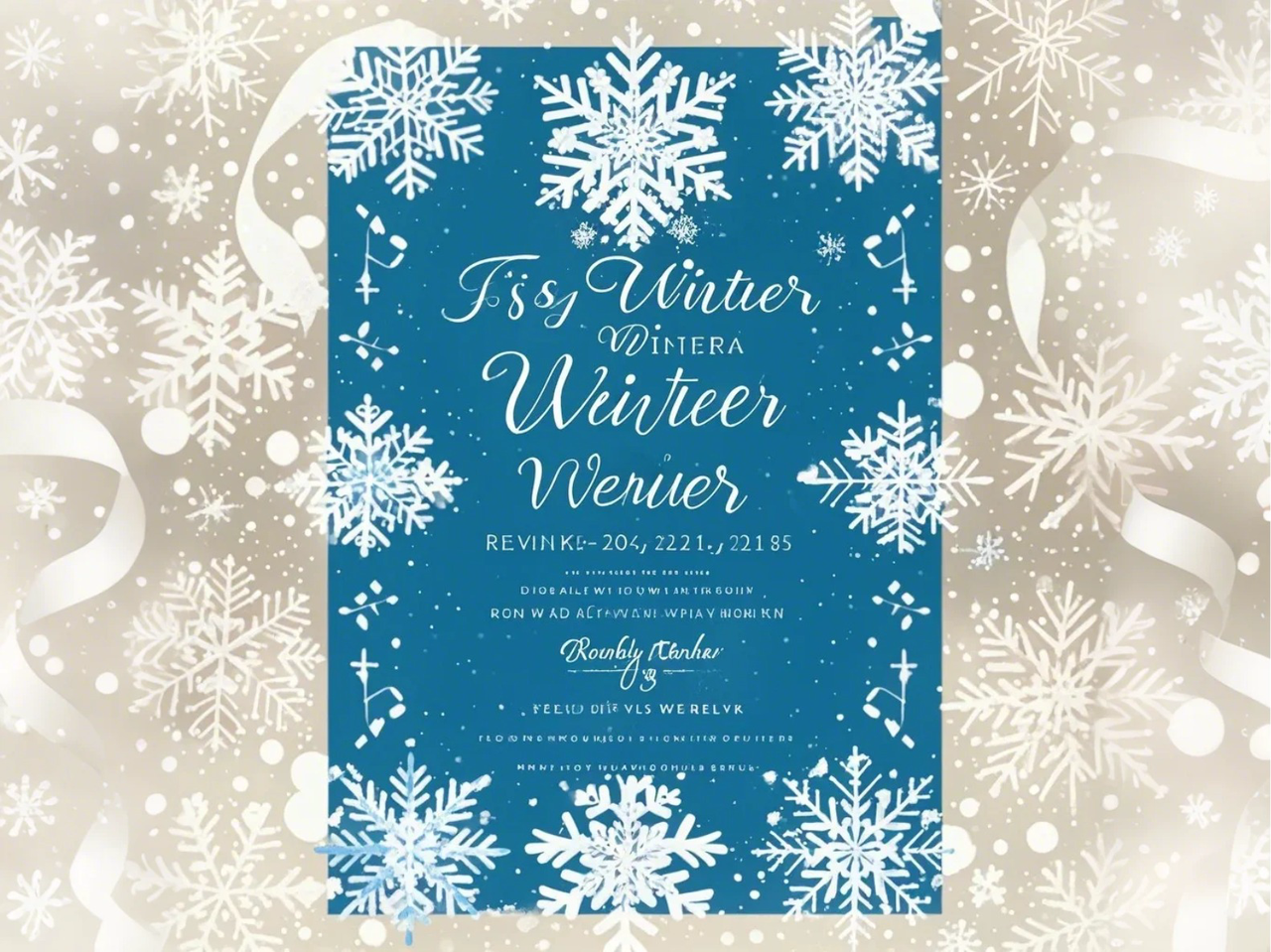 Winter wonderland wedding invitation