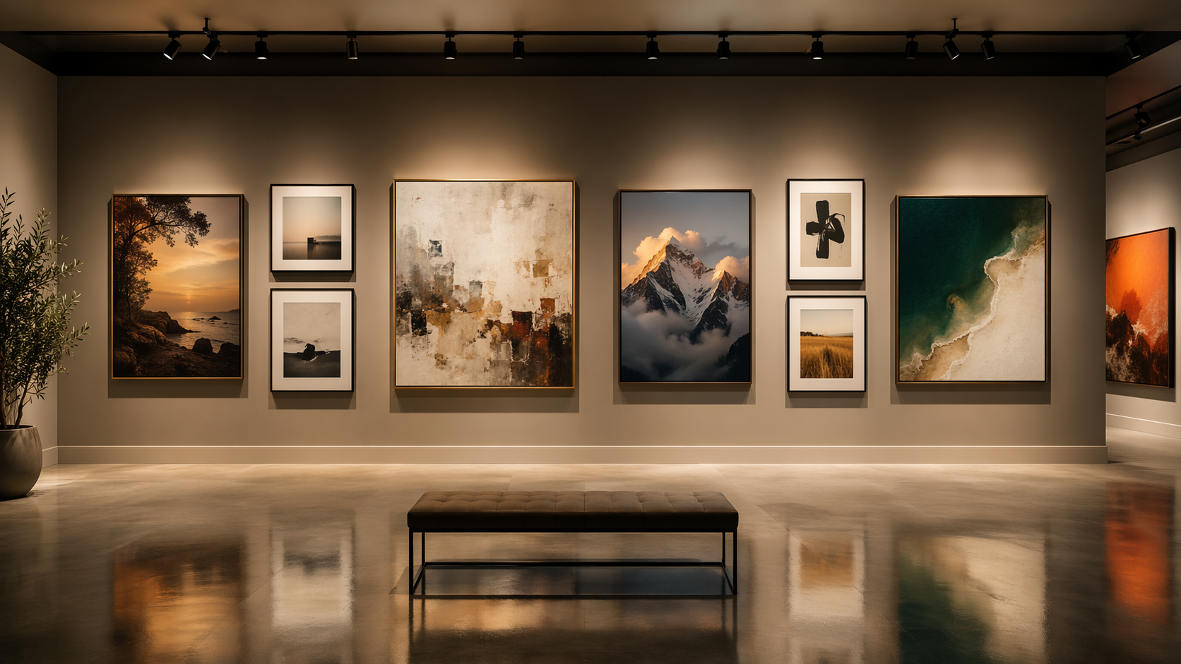 Dreamina Meigen Gallery ai prompt esempio 3: Inspirational Art Wall