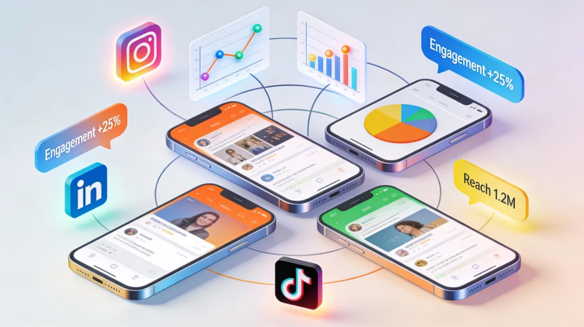 Marketing and social media graphics image