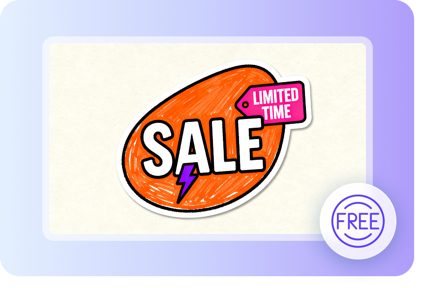 Create sales stickers using the free AI sticker maker CapCut