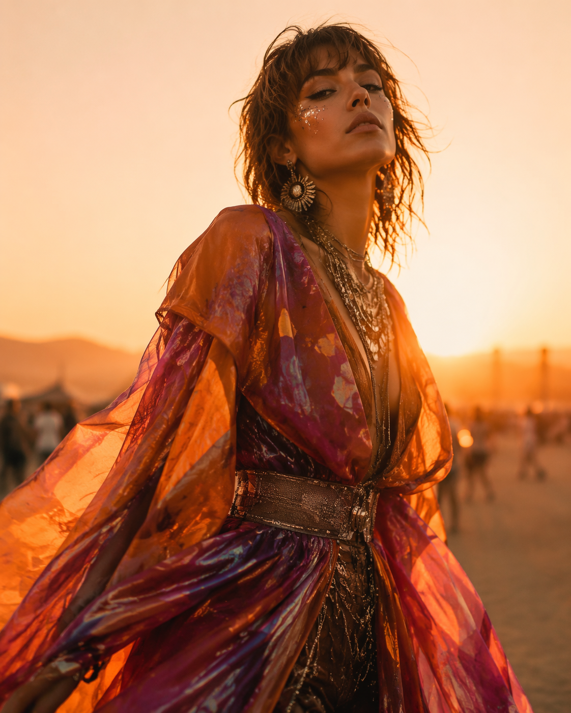 Dreamina festival outfit try on prompt example 3: Boho Detail Styling Shot