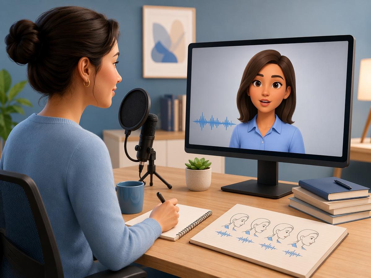E-Learning Avatar Lippensynchronisation Prompt Cover 3 in 4: 3