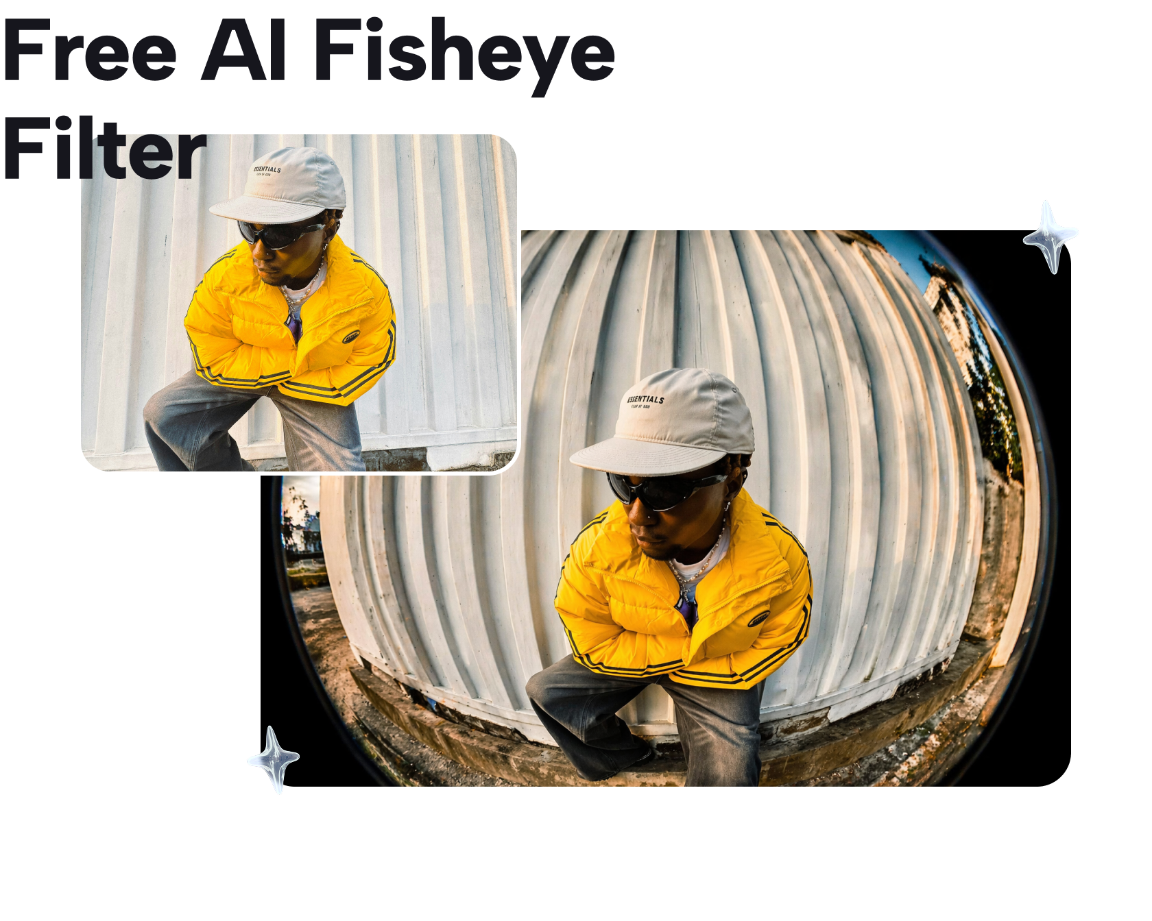 Filtru gratuit AI Fisheye