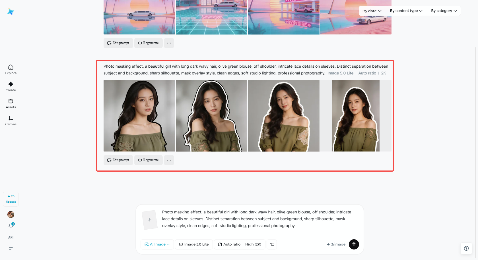 Refinar bordes con editar y regenerar