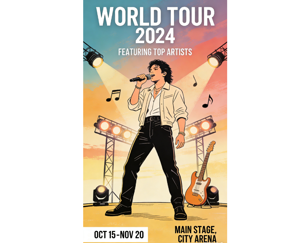Tour poster design idea: Vintage-style tour posters