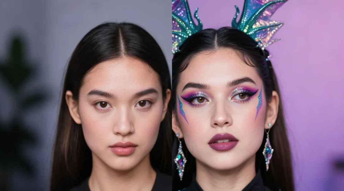 Shocking before-and-after makeup transformations