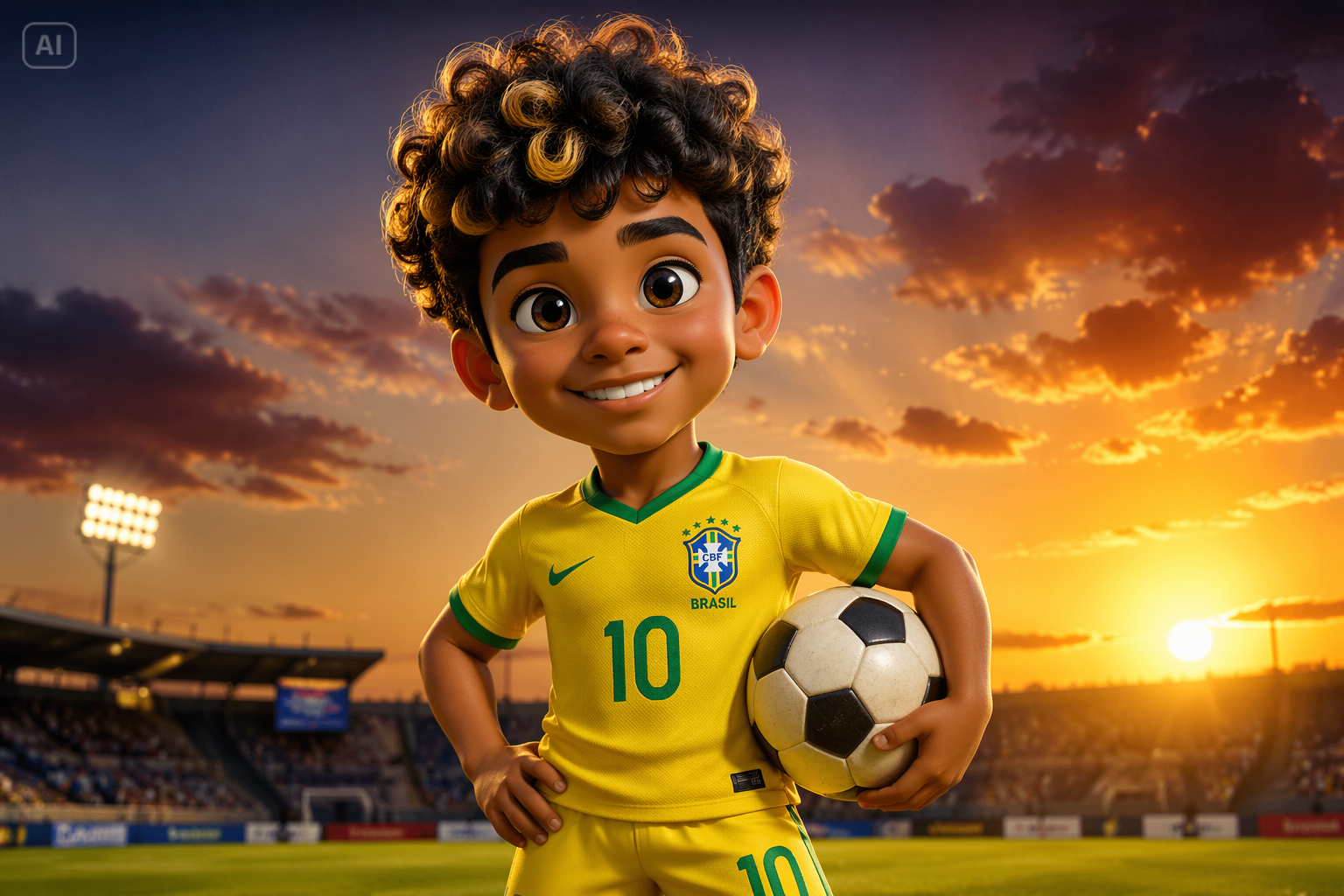 AI voetbal avatar generator van foto functies