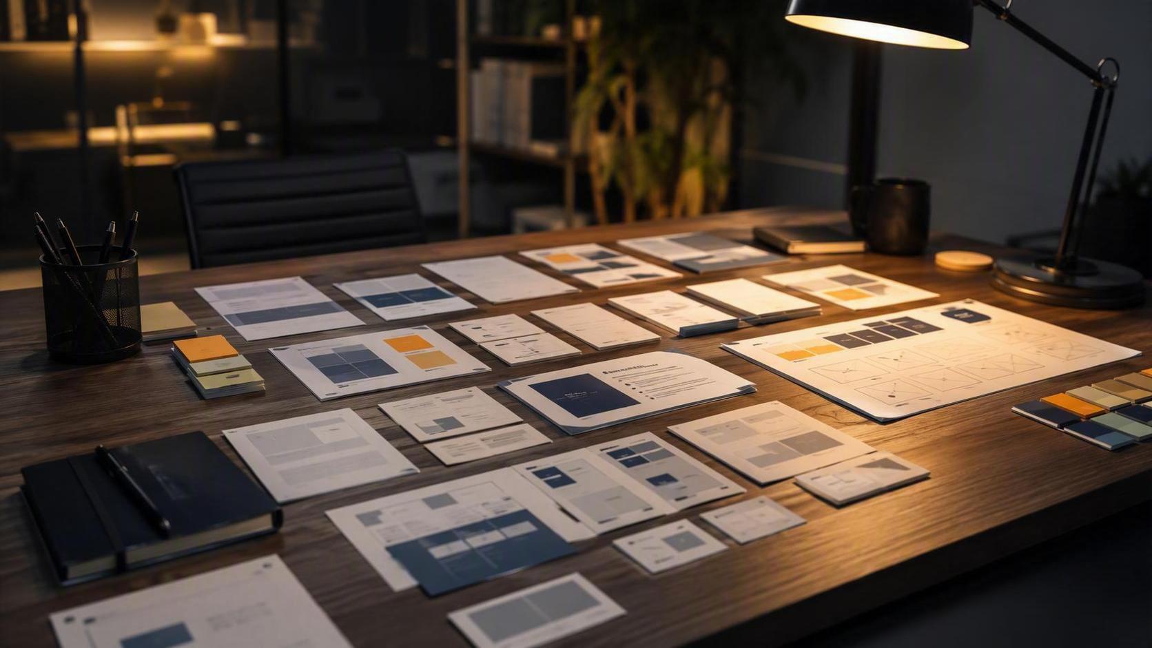 16:9 cinematic table design template visual for Dreamina, scene 1.