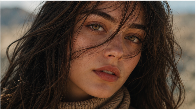 Trending Close Up Portrait Fotobearbeitungsaufforderungen Beispiel 4