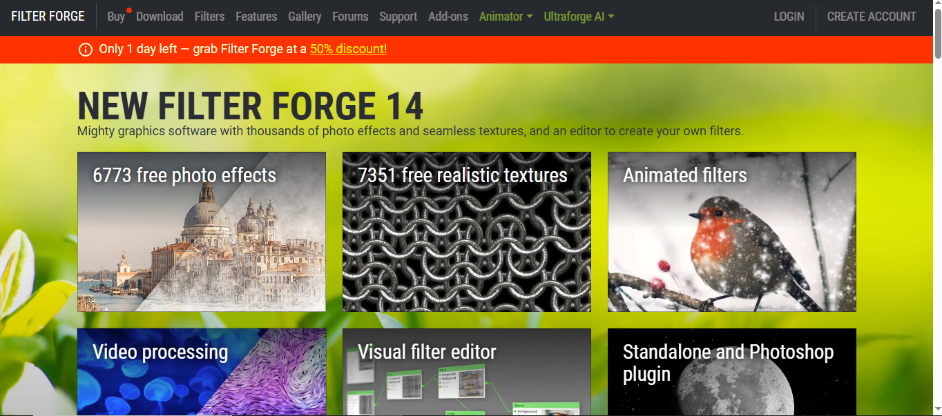 Interfejs Filter Forge - skuteczne narzędzie do dodawania filtrów podobnych do Snapchata do materiału filmowego