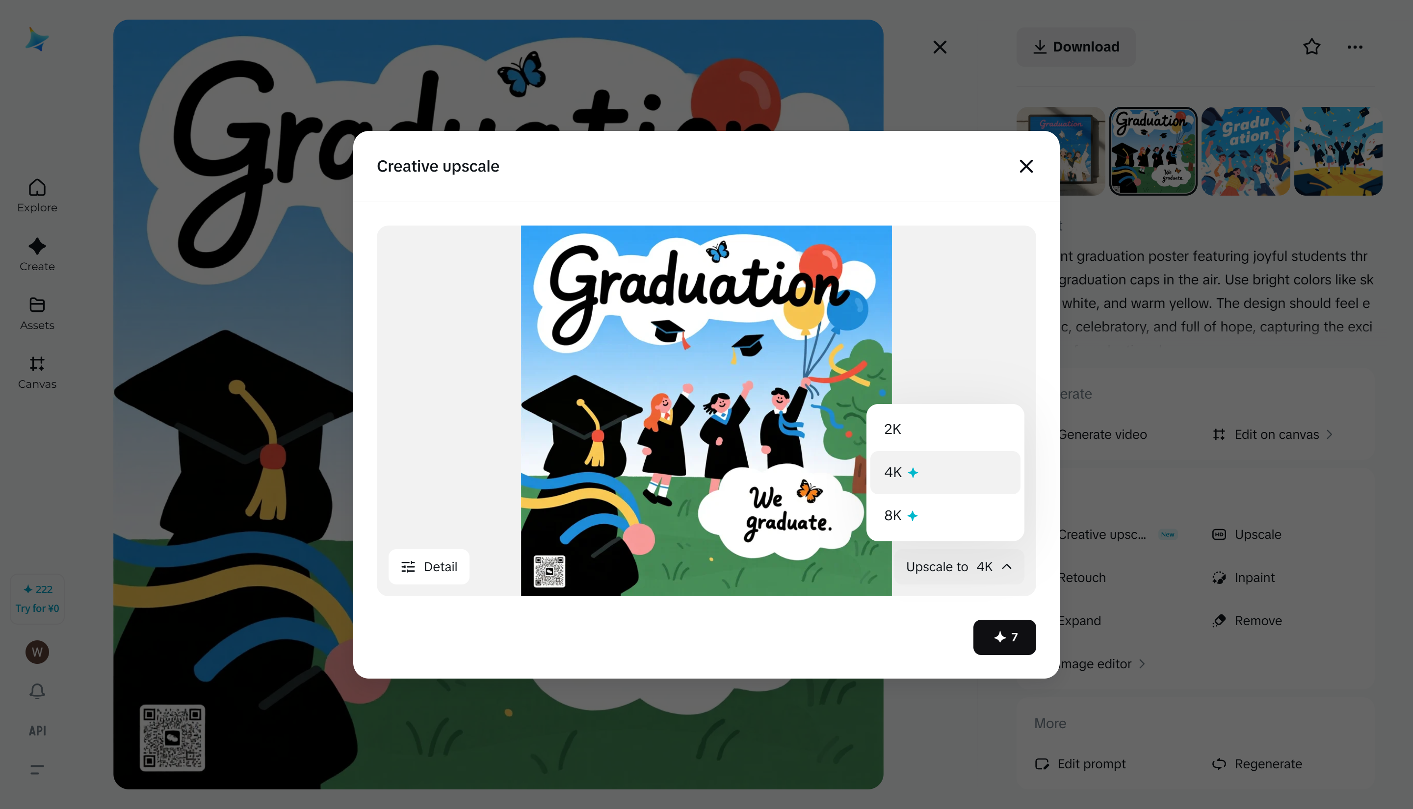 immagini di lusso del poster di laurea con Dreamina