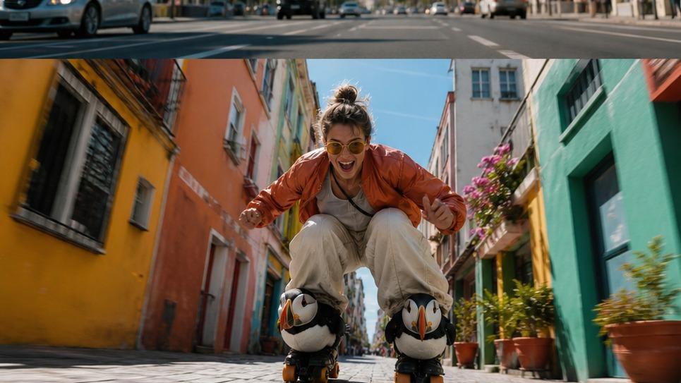 Puffin Ride AI Video Effect motion beat example