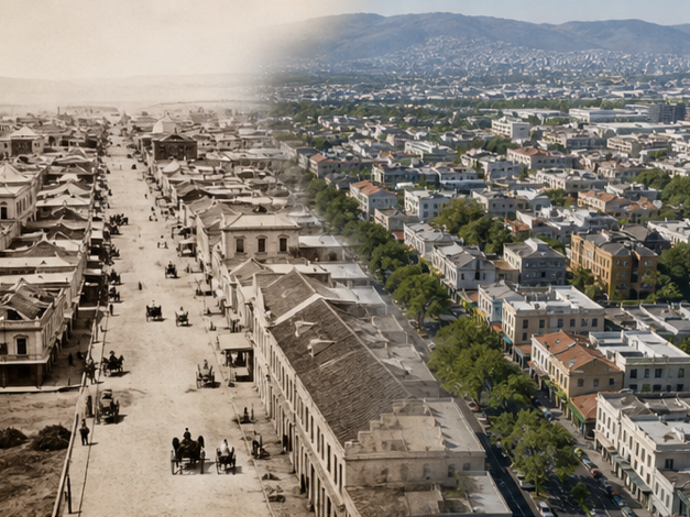Google Earth AI Image Generator prompt example 2 - Historical place reconstruction