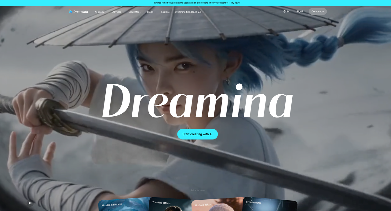 Dreamina: best for reference-led creation and in-workspace refinement