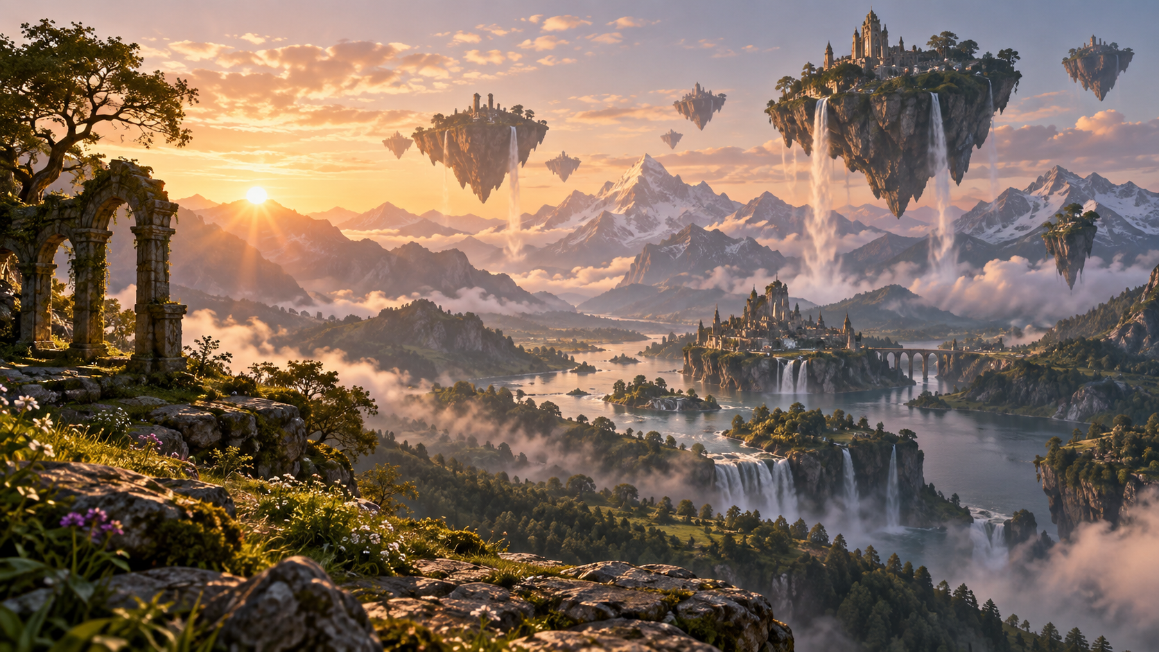 Exemplo de paisagem de fantasia