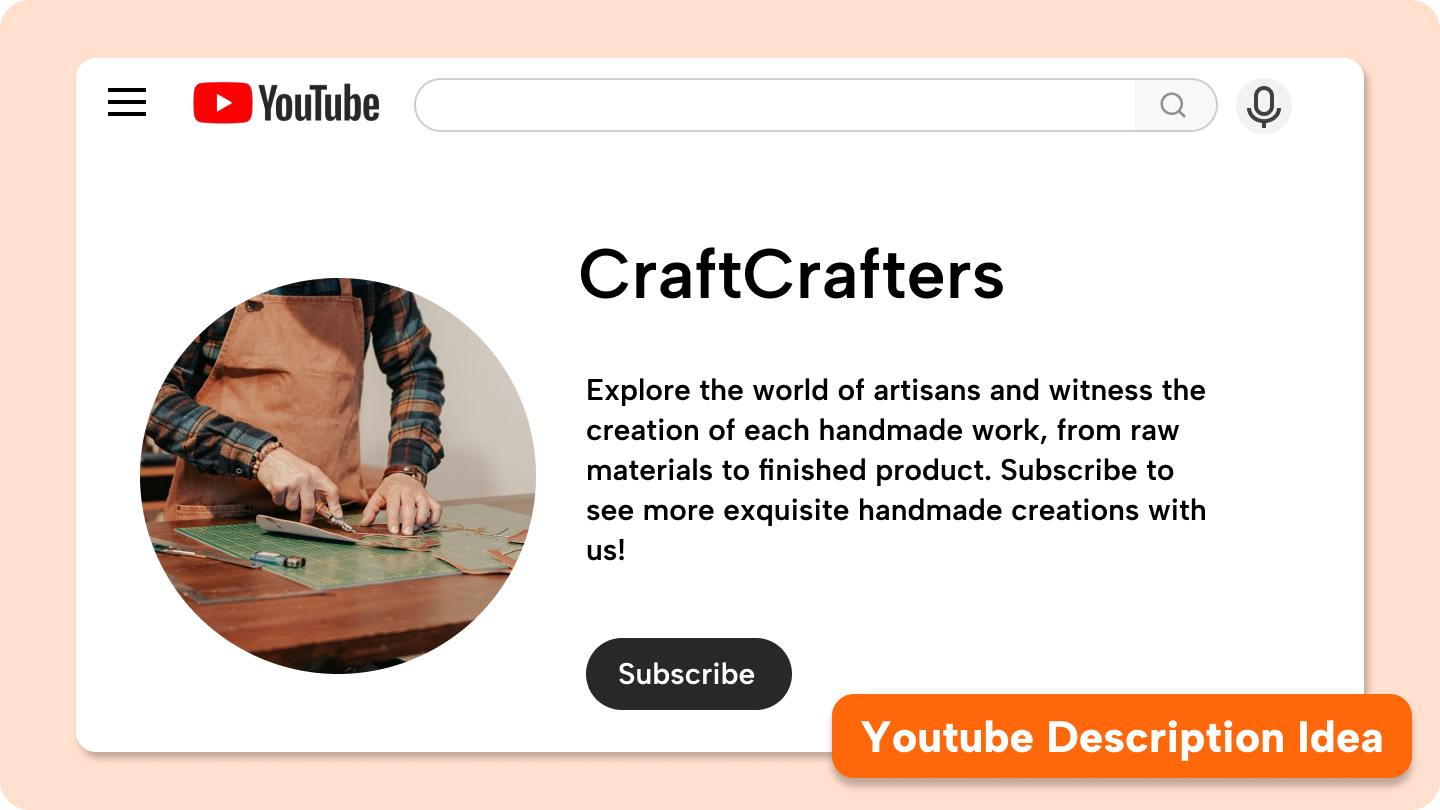 idea di descrizione su YouTube