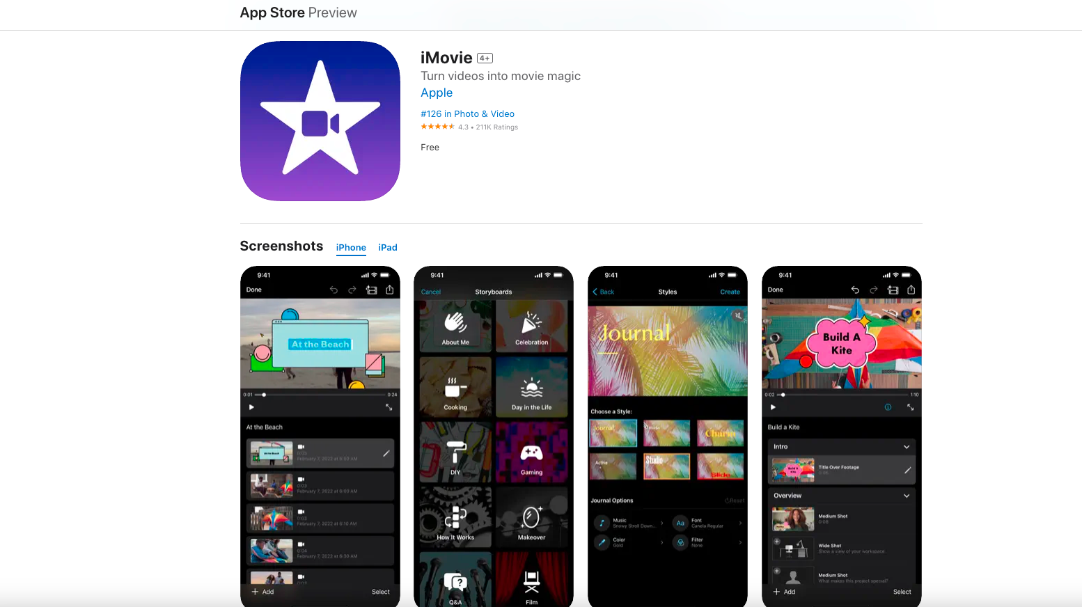 iMovie
