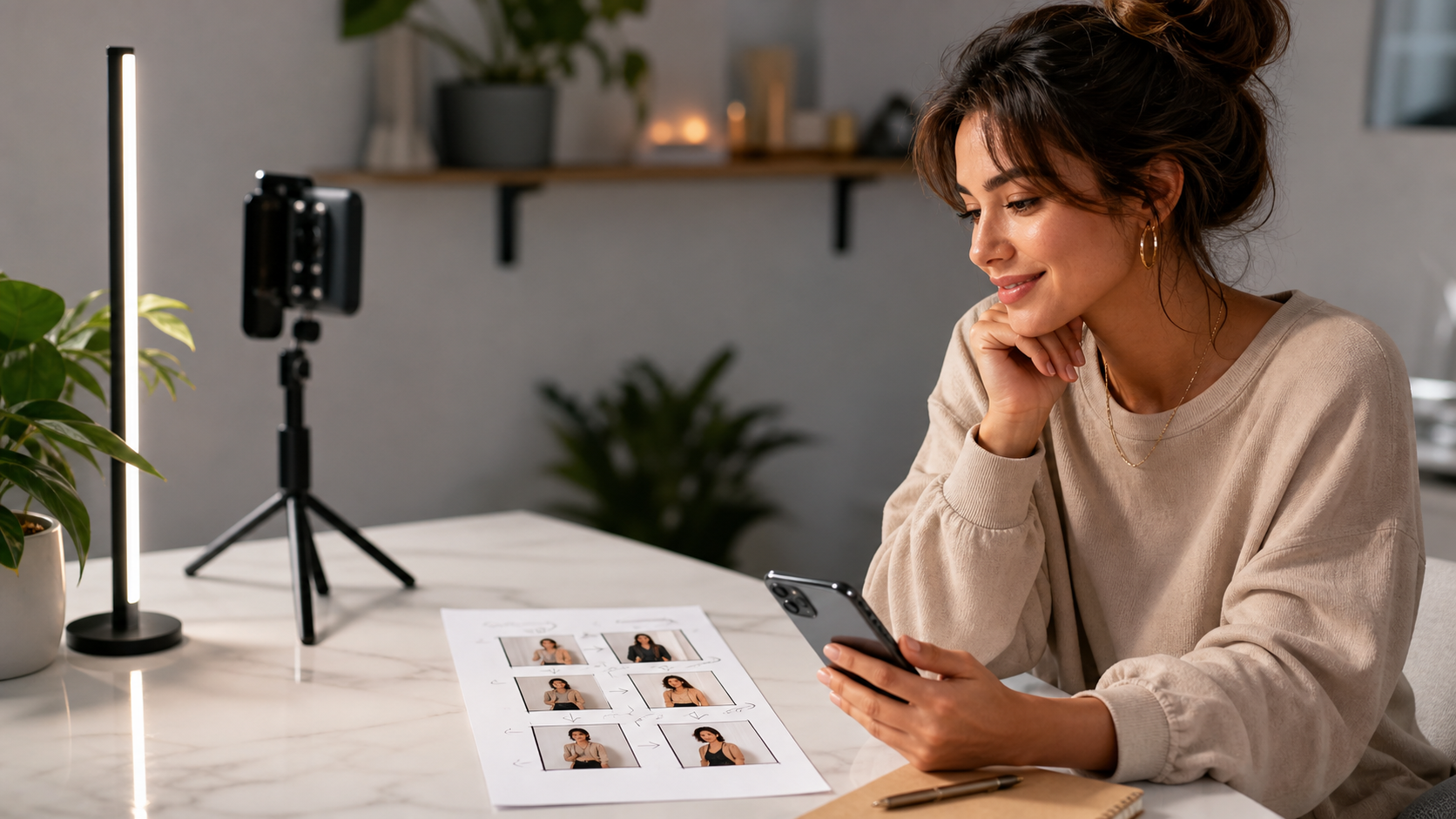 Prompt-to-video scene planning