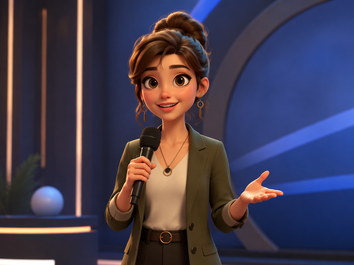 3D character lip sync AI performance iteration result