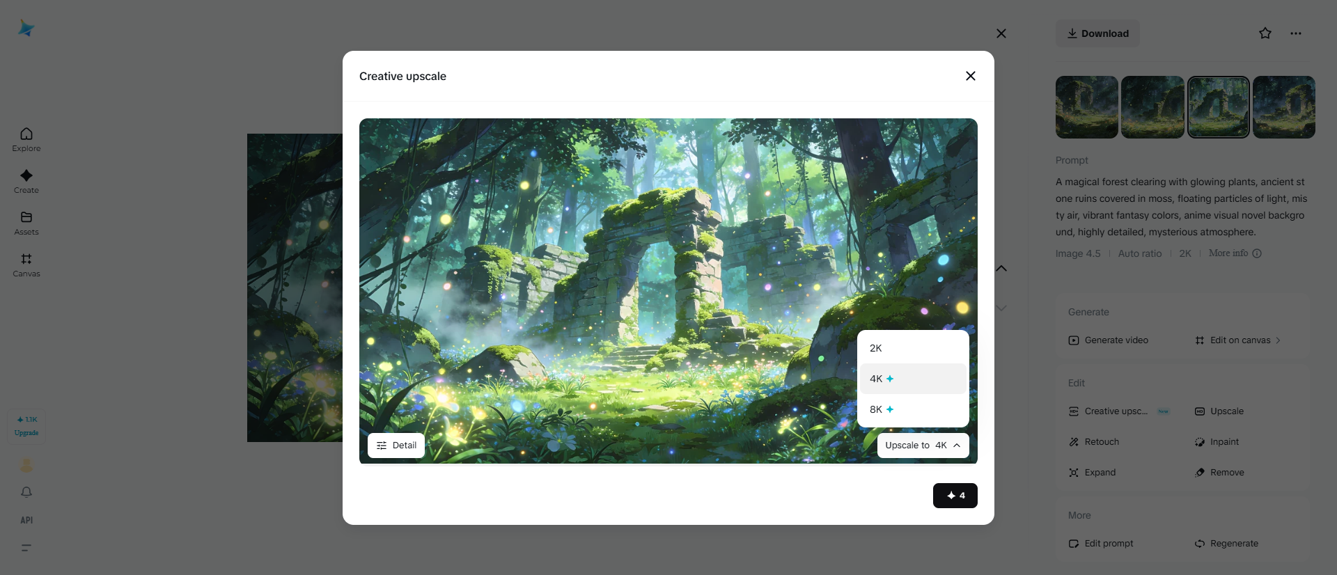 Creative upscale
