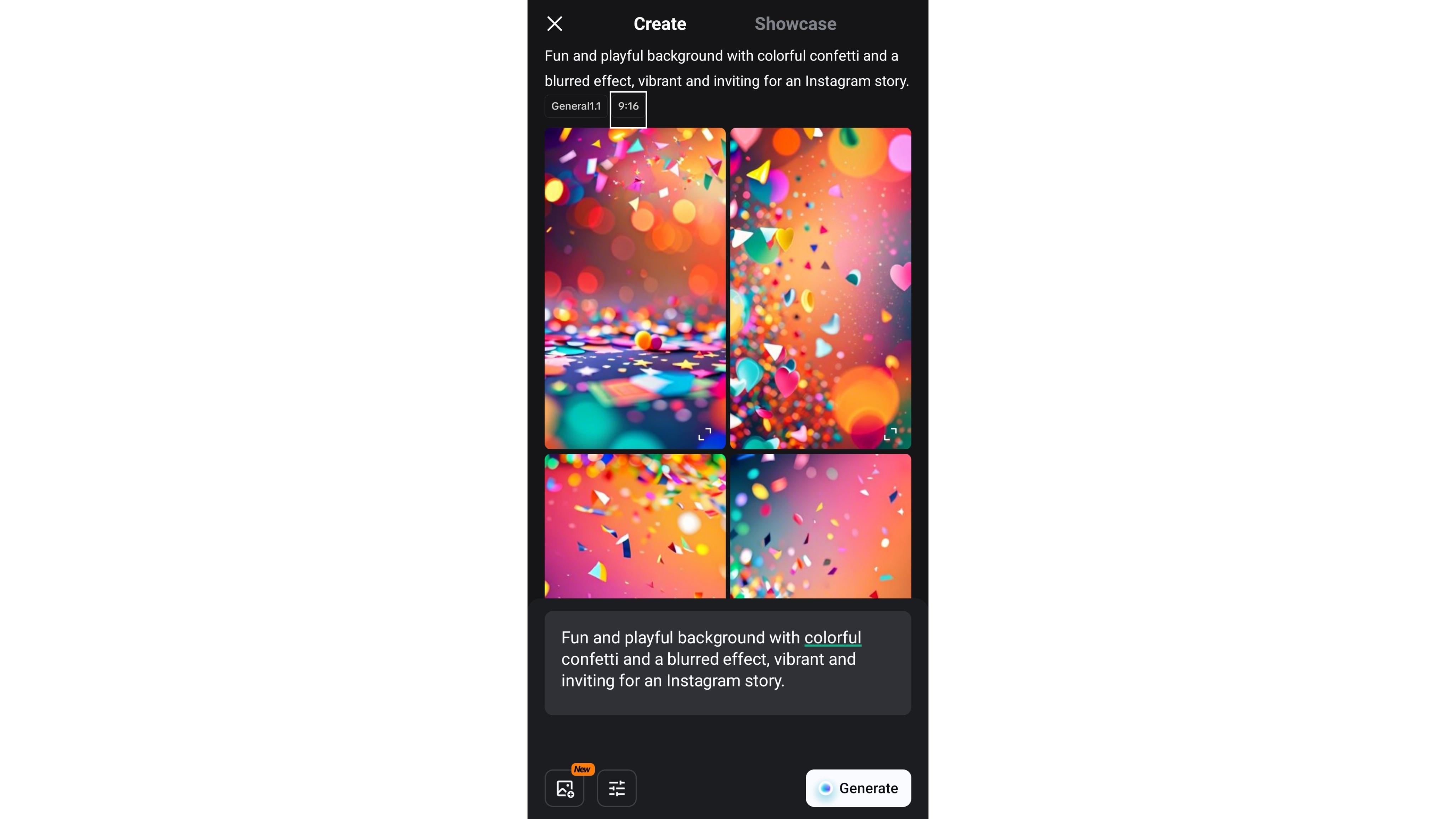 Aplikasi pembuat gambar AI gratis — Template Cerita Media Sosial