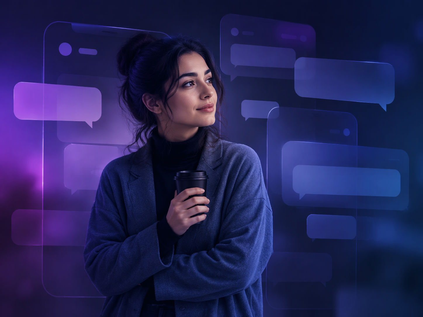 Dreamina Messenger background effect AI safe dark chat-theme visual 9