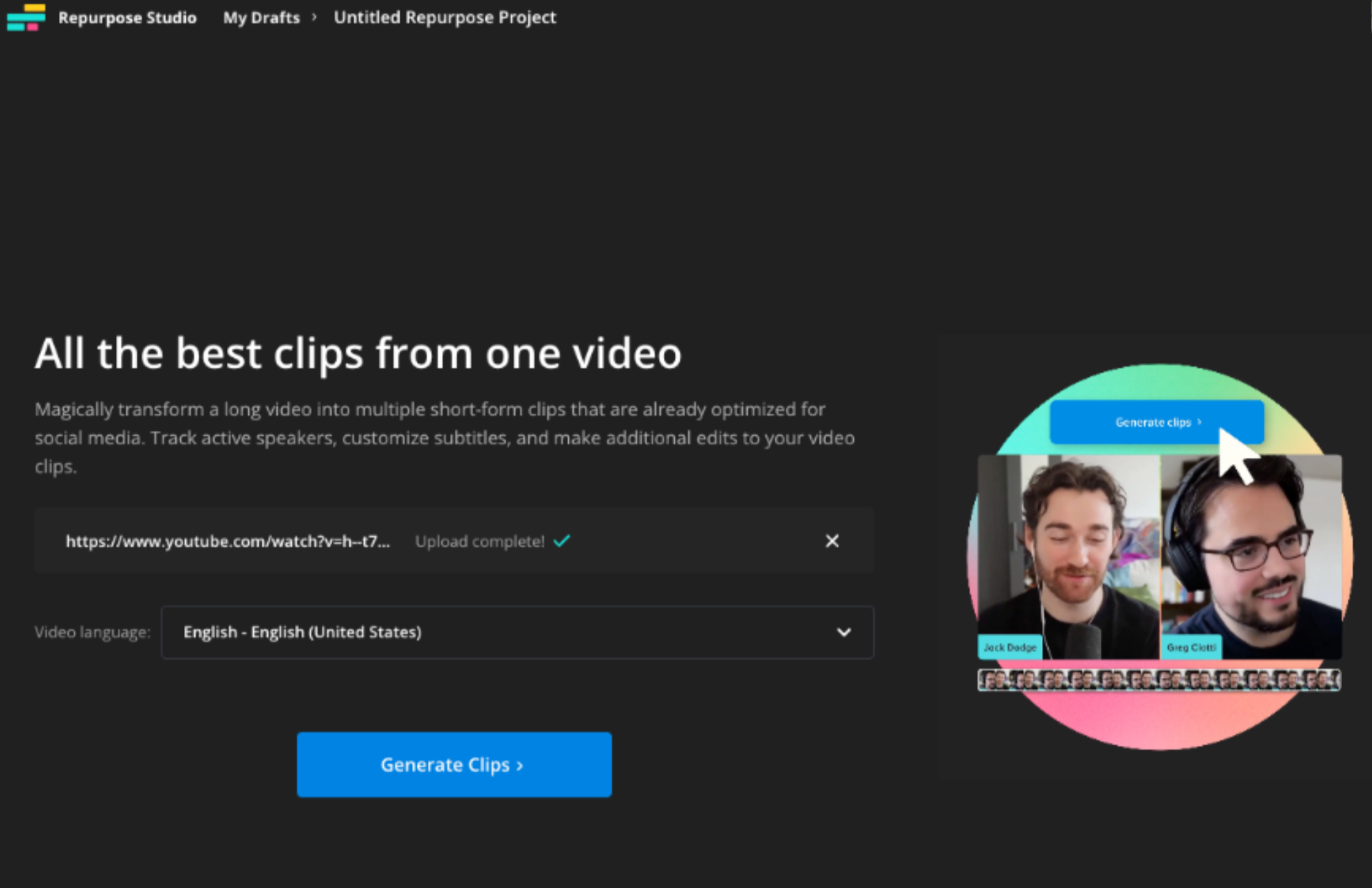 Hochladen eines Videos in den Kapwing-Videoeditor
