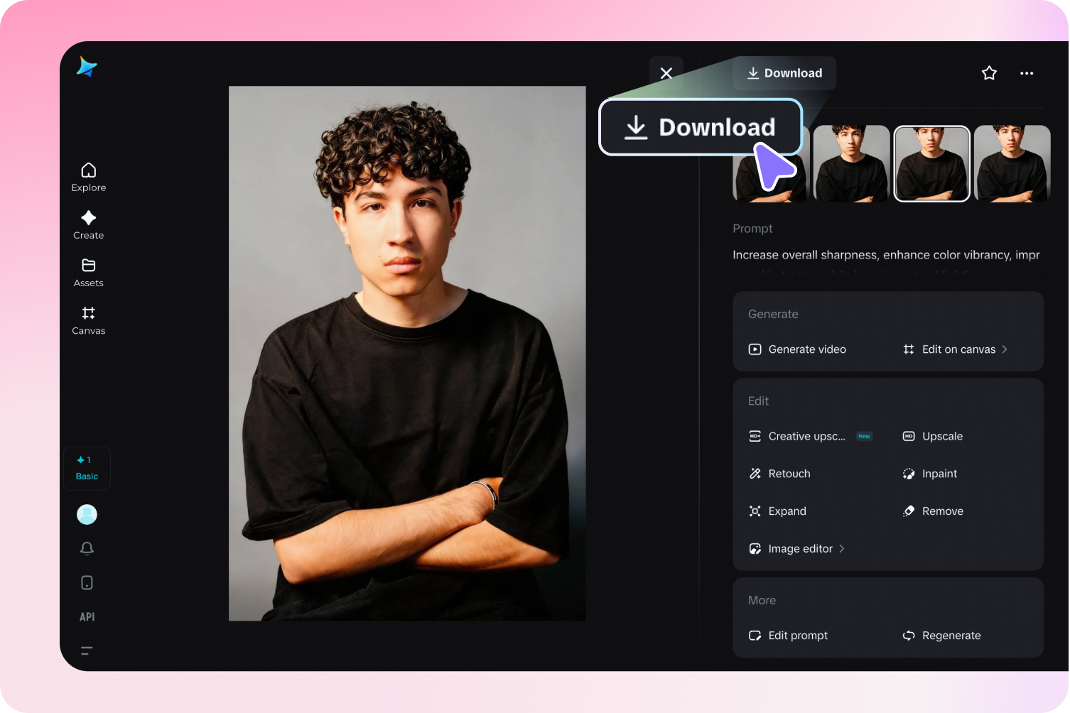 i-download ang pinahusay na larawan