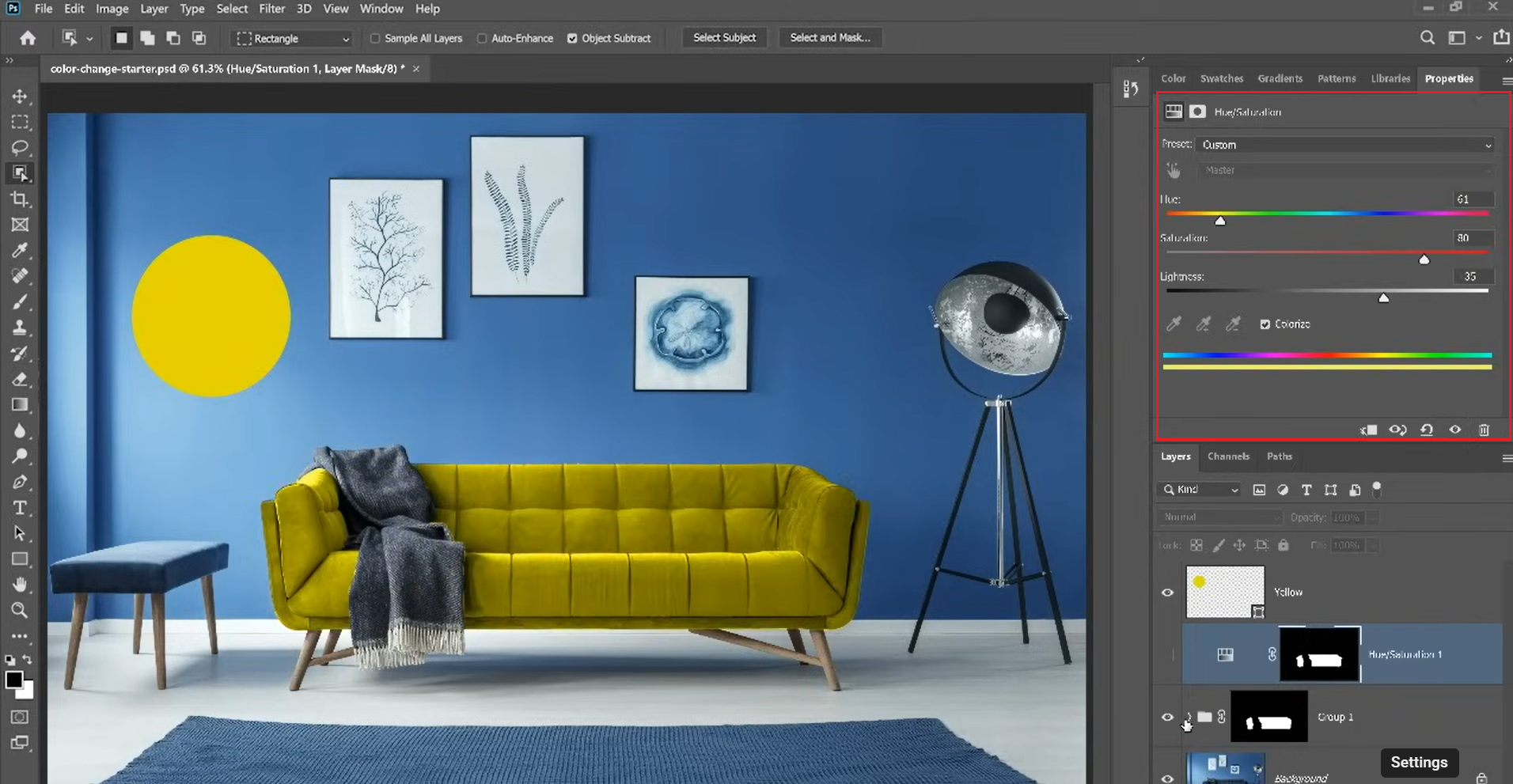 Die Farbe von etwas in Photoshop ändern