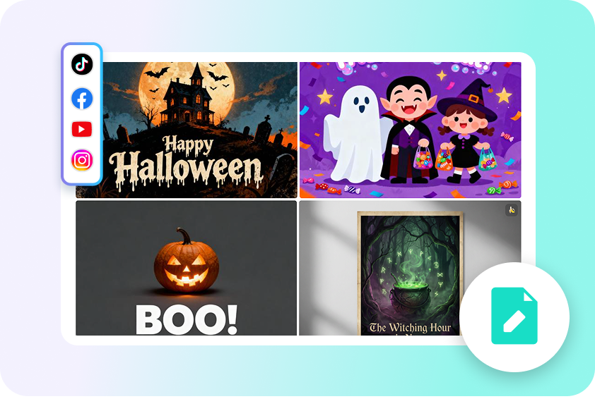 Criação rápida de pôsteres de Halloween