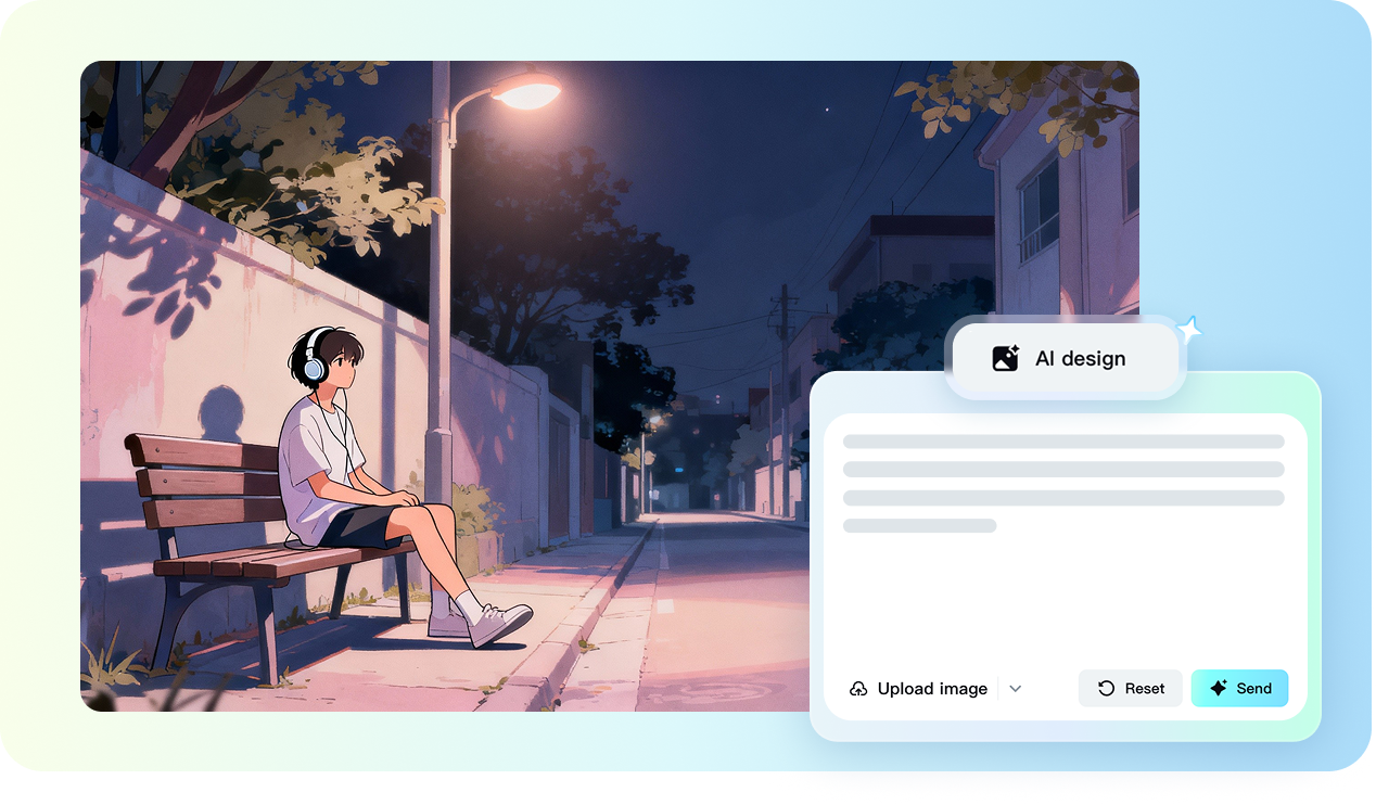 Bumuo ng aesthetic na lofi na mga background mula sa teksto o mga larawan.