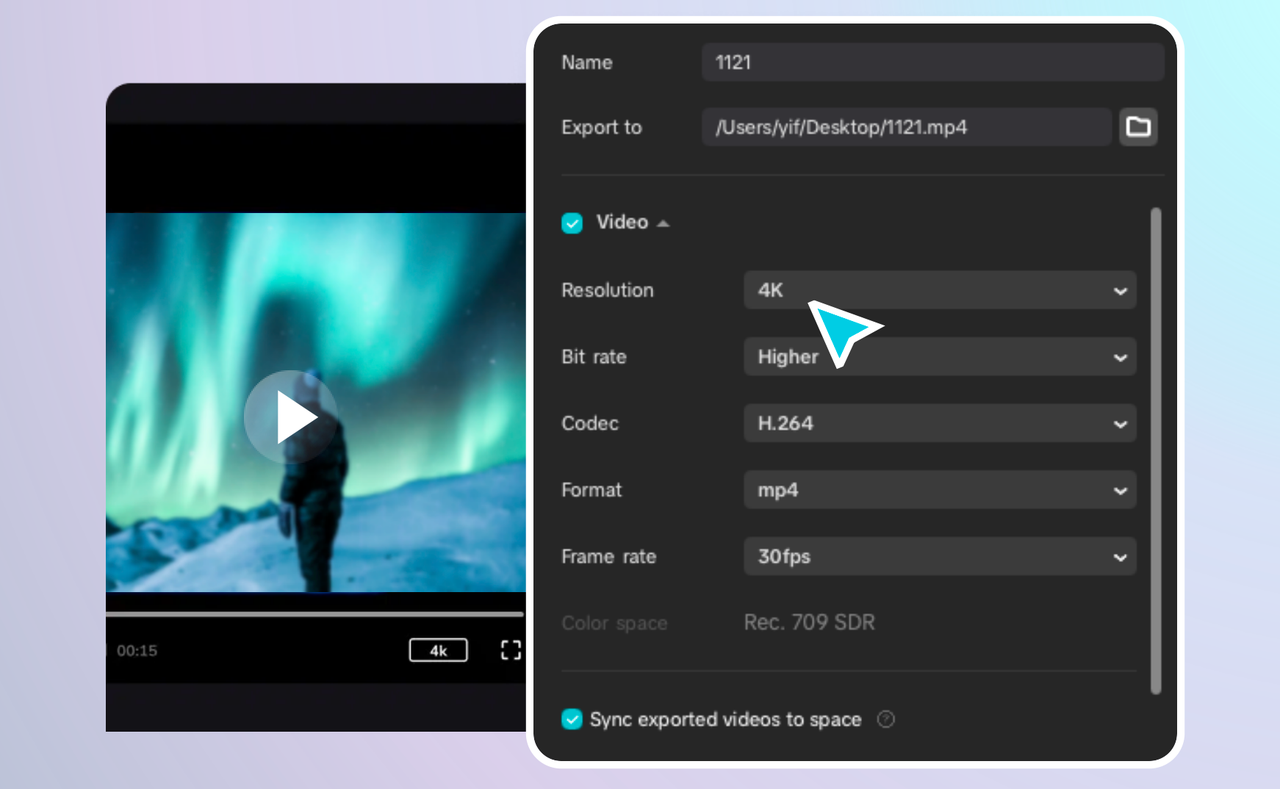 Export your video