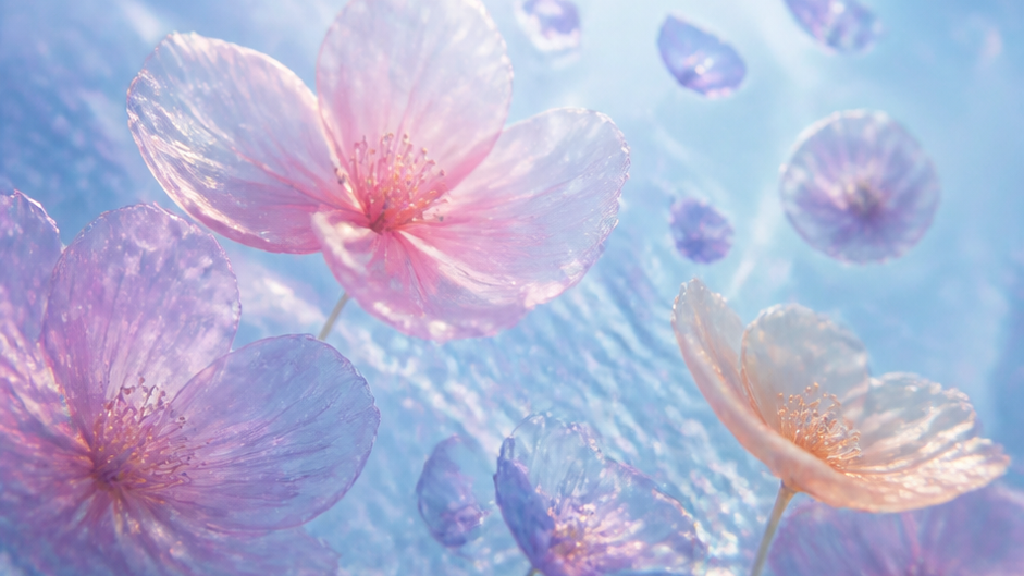 Transparent Flower Video original 16:9 hero visual